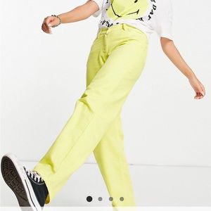 Yellow ASOS Collusion dad jeans